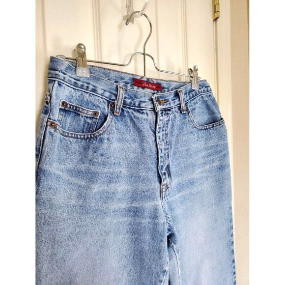 Vintage Bill Blass Womens Pants Blue M Brittany 90s Y2K Straight Leg Jeans 8 - Picture 5 of 8